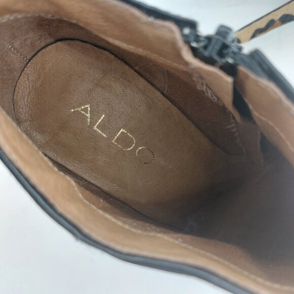 ALDO Leopard Print Heel Ankle Booties - Picture 4 of 8